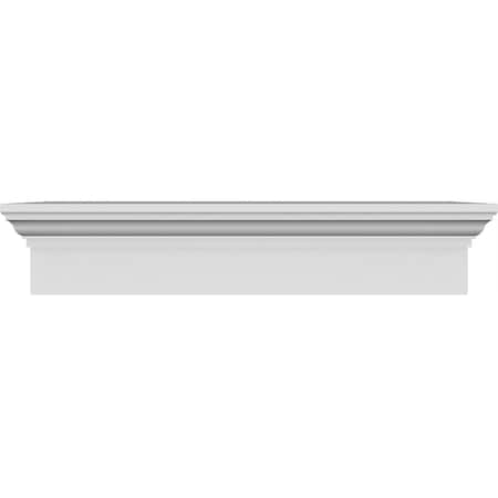 Ekena Millwork 112" Bottom Width x 115 1/2" Top Width x 6"H x 1"P Traditional Crosshead CRH06X112